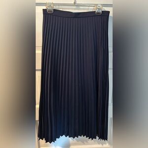 J.CREW Navy pleated skirt